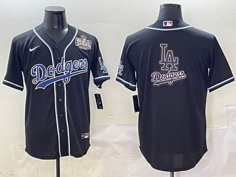 Men Los Angeles Dodgers Blank Black Three generations Nike 2025 MLB Jersey style 21